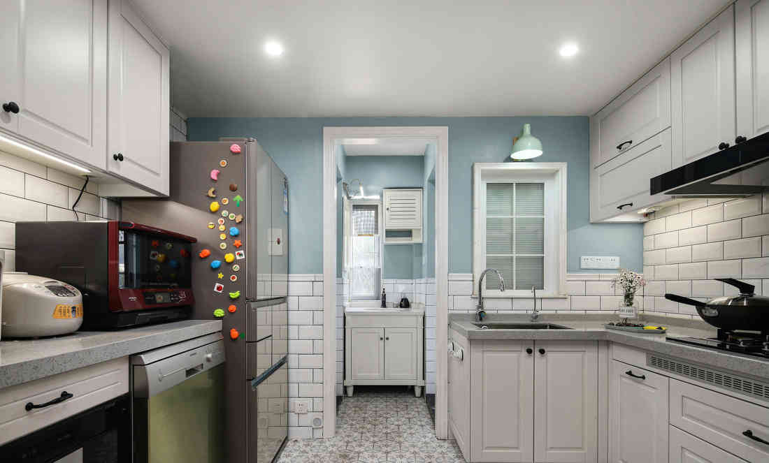厨房风水最佳颜色_风水厨房灶台最佳方位图解_厨房柜门颜色风水