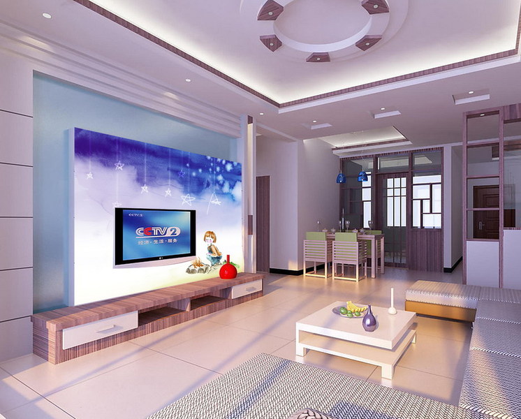 客厅电视墙玻璃如何化解风水现代家居装饰越来越精致